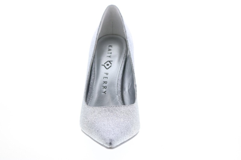 Katy Perry The Memphis Womens Silver Synthetic Slip On Pumps Heels Shoes (3)