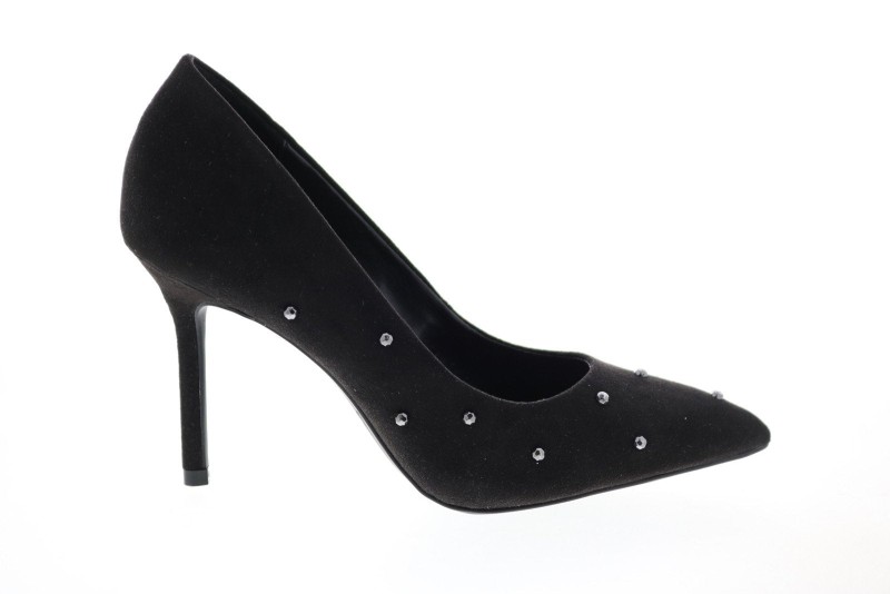 Katy Perry The Pixel Womens Black Canvas Slip On Pumps Heels Shoes (2)