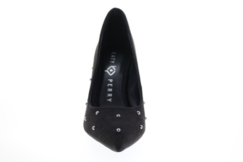 Katy Perry The Pixel Womens Black Canvas Slip On Pumps Heels Shoes (3)