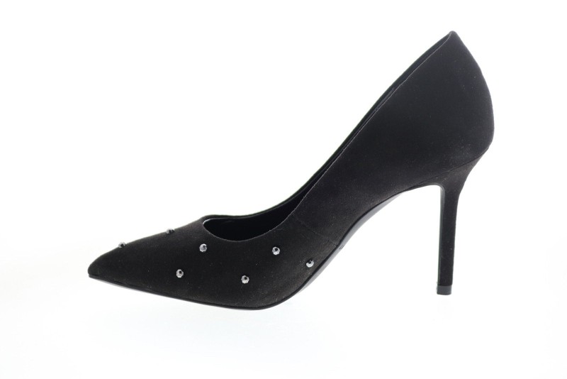 Katy Perry The Pixel Womens Black Canvas Slip On Pumps Heels Shoes (5)