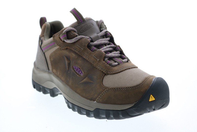 Keen Basin Ridge 1023743 Womens Brown Leather Lace Up Hiking Athletic Shoes