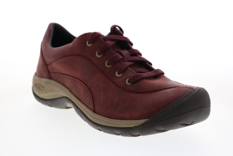 Keen Presidio Ii 1023992 Womens Red Leather Lace Up Lifestyle Sneakers Shoes