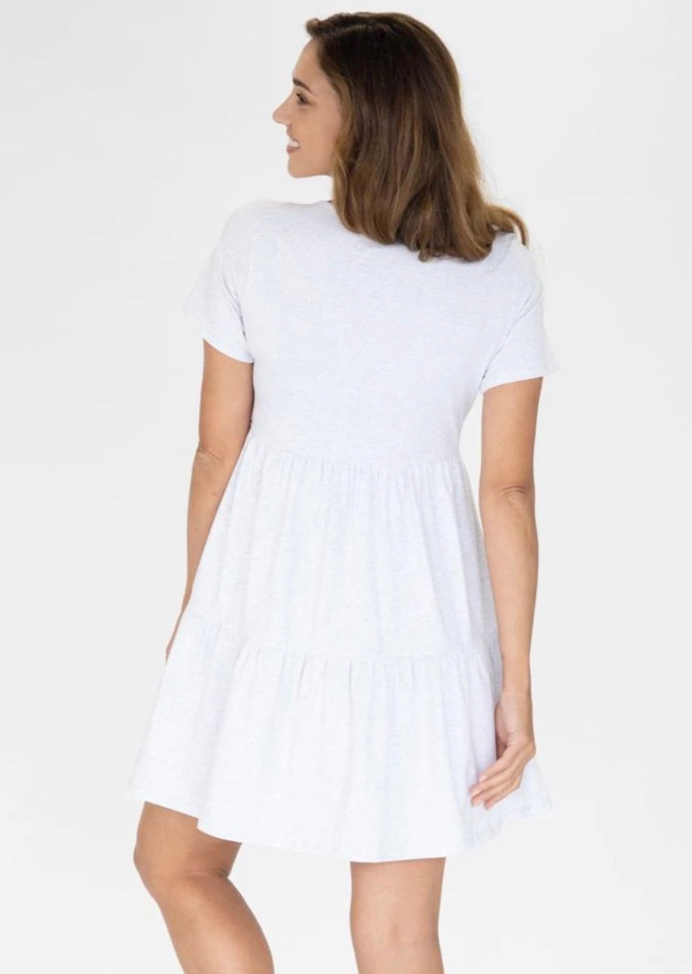 Light Gray Jersey Nursing Dress (2)