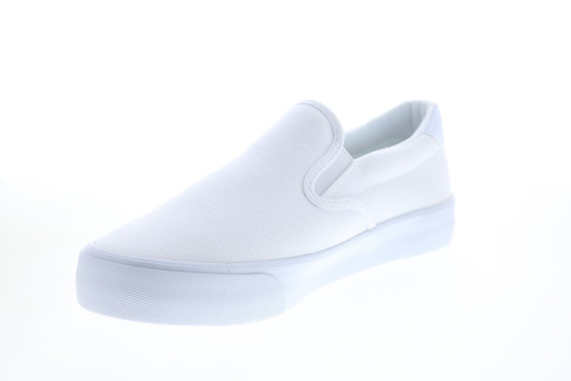 Lugz Bandit Mbandic-1001 Mens White Canvas Slip On Lifestyle Sneakers Shoes (4)