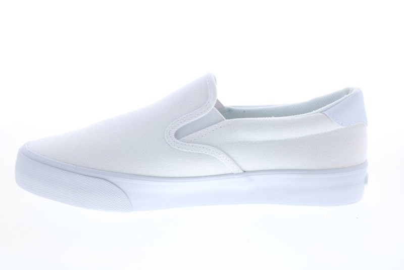 Lugz Bandit Mbandic-1001 Mens White Canvas Slip On Lifestyle Sneakers Shoes (5)