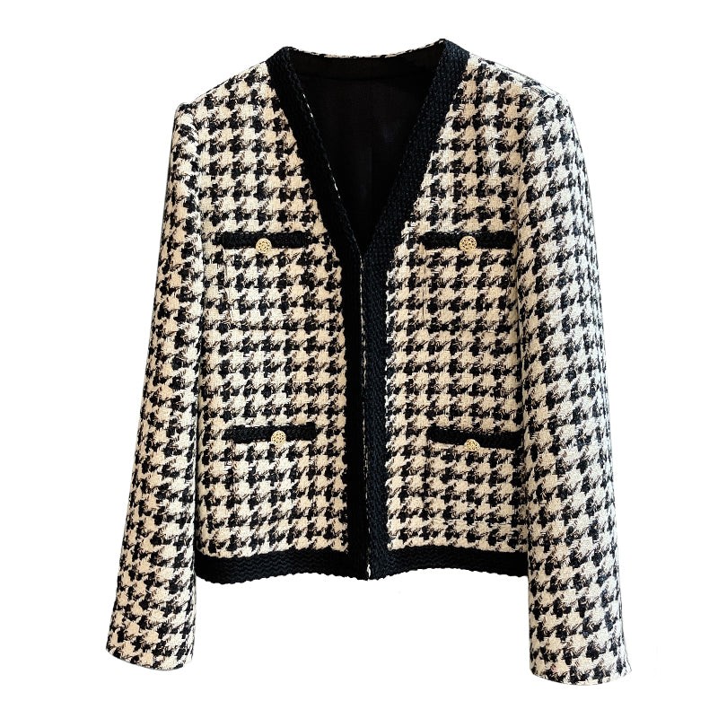 Bereal  -  Luxe Houndstooth Tweed Jacket