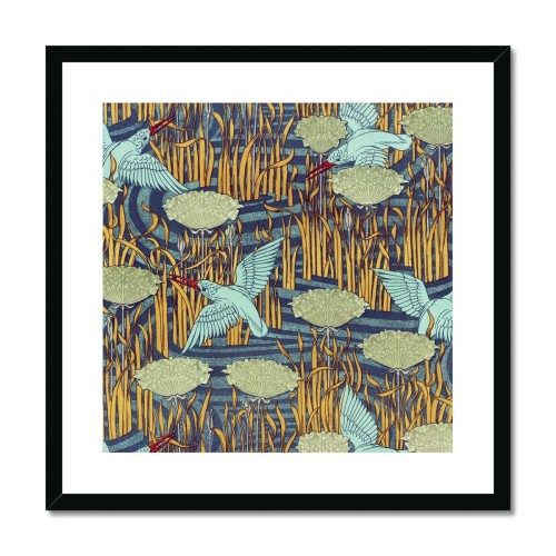 Martins-pêcheurs By Maurice Pillard Verneuil Framed & Mounted Print