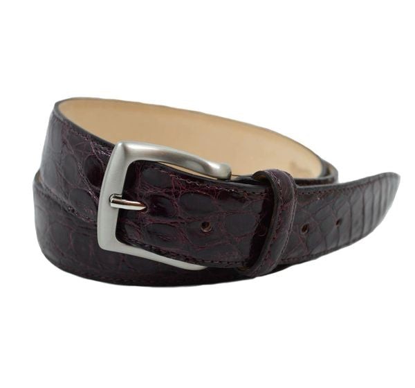 Mauri Burgundy Alligator Belt