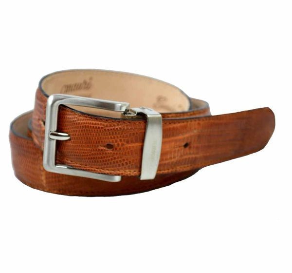 Mauri Cognac Lizard Belt