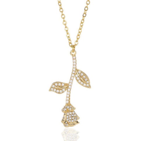 Necklace For Women Stainless Steel Beauty And The Beast Pendant