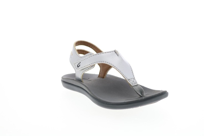 Olukai Eheu Girls G 30139-2k26 Girls Silver Synthetic Slingback Sandals Shoes