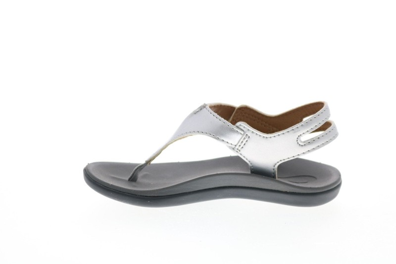 Olukai Eheu Girls G 30139-2k26 Girls Silver Synthetic Slingback Sandals Shoes (5)