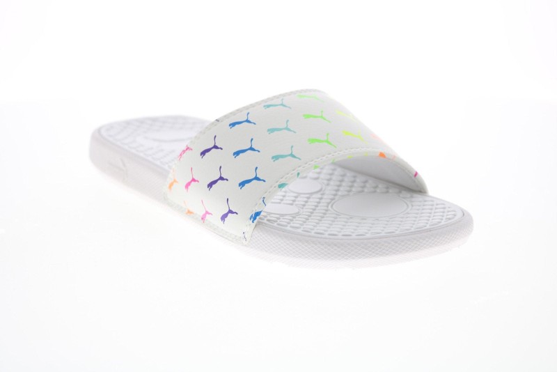 Puma Cool Cat Bold 2 Bx 38246105 Womens White Synthetic Slides Sandals Shoes