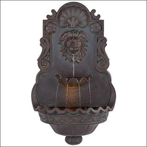 Roman Lion Head Wall Water Fountain