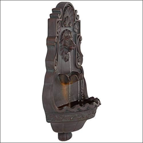 Roman Lion Head Wall Water Fountain (5)