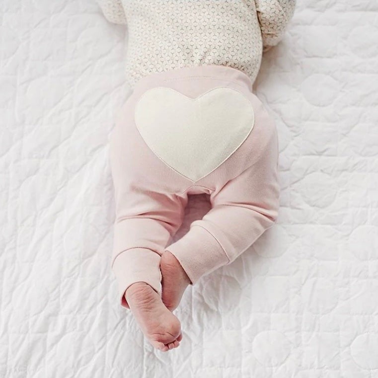 Dusty Pink Baby Heart Pants | 50% OFF (2)