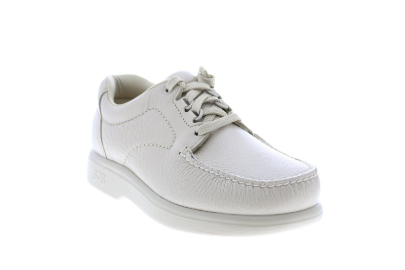 Sas Bout Time 1520-002 Mens Beige Leather Plain Toe Oxfords Shoes