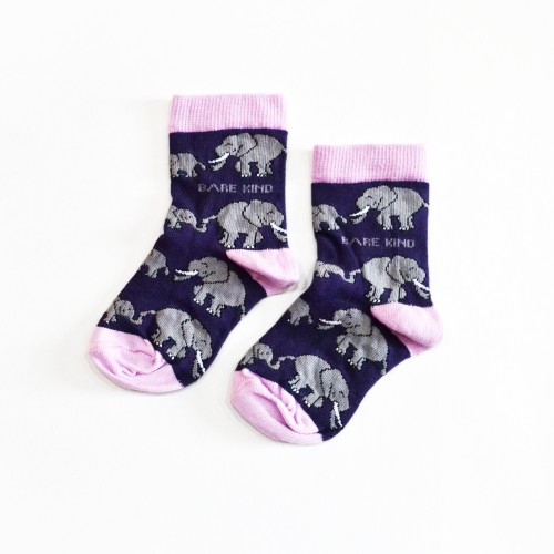 Save The Elephants Bamboo Socks For Kids