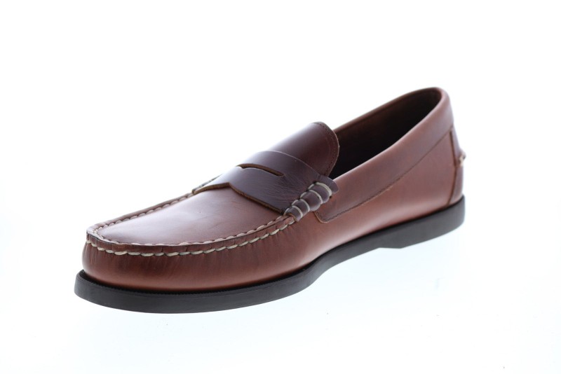 Sebago Dan Boat 7111mww Mens Brown Leather Loafers & Slip Ons Penny Shoes (4)