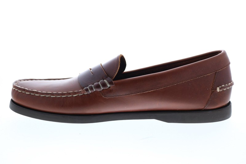 Sebago Dan Boat 7111mww Mens Brown Leather Loafers & Slip Ons Penny Shoes (5)