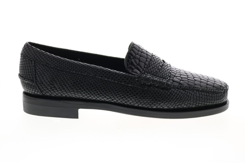 Sebago Dan Cocco 711241w Mens Black Leather Loafers & Slip Ons Penny Shoes (2)