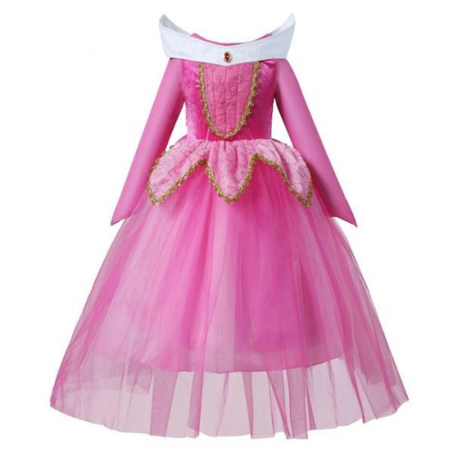 Princess Cosplay Dresses Long Sleeve Aurora Costume Clothes