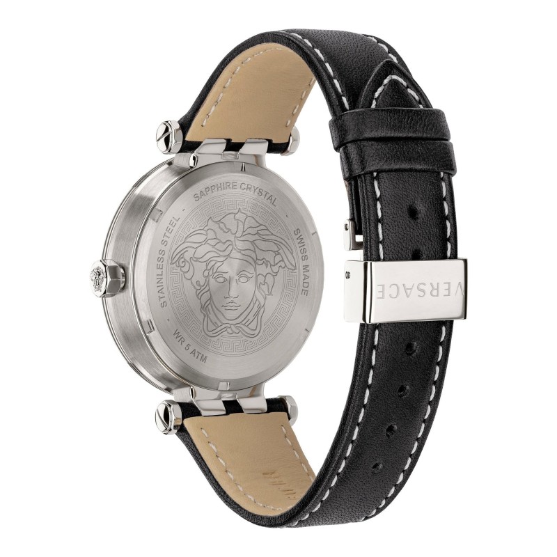 Versace Greca Sport Leather Watch Men's (3)