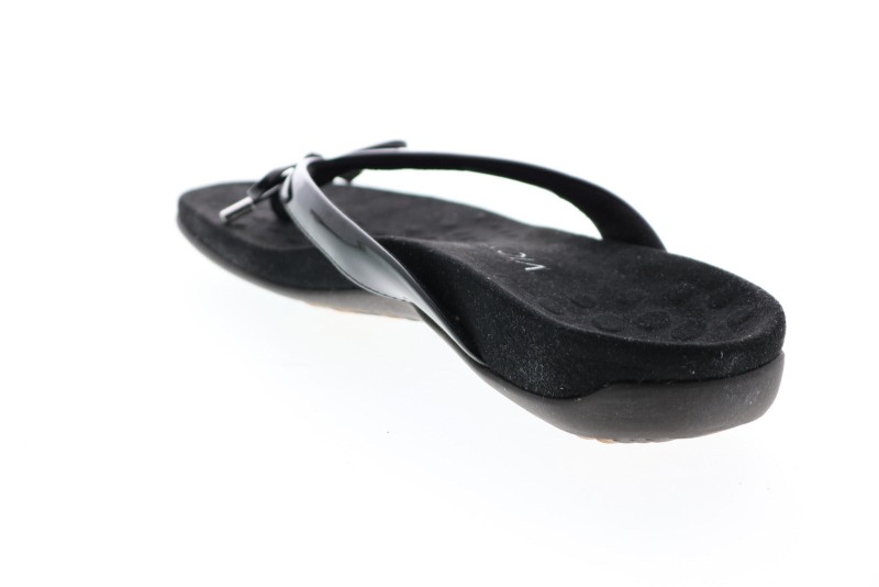 Vionic Bella Ii Toe Post Bow 10000435-blk Womens Black Flip-flops Sandals Shoes (2)