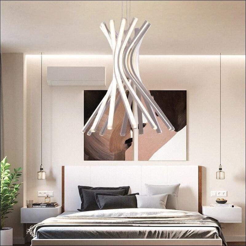 White Silica Warped Ceiling Lamp (5)